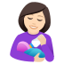 👩🏻‍🍼 woman feeding baby: light skin tone display on JoyPixels